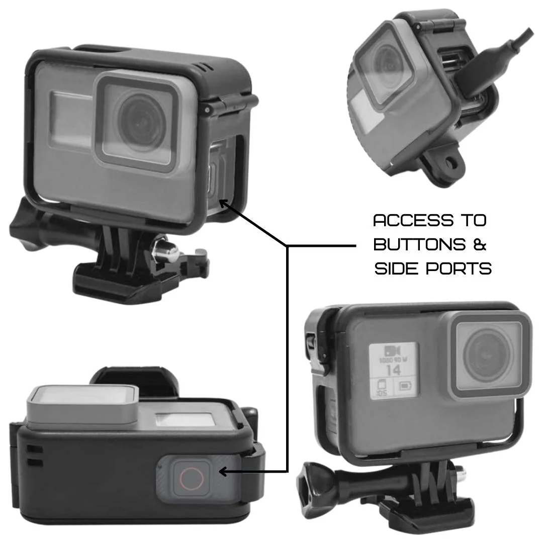 Top Opening Case for GoPro Hero 5/6/7 (with thumb screw and base mount) - Image 3